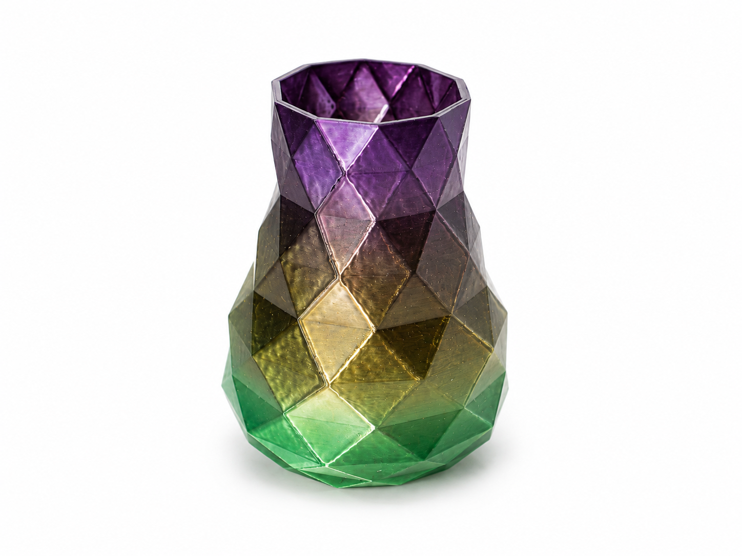 Faceted Rainbow Vase